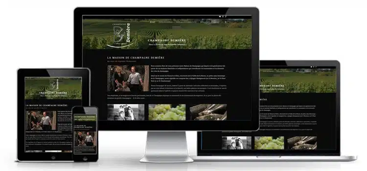 Création d’un site Internet pour le Champagne Demière